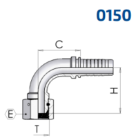 BSP 90° Swept Elbow 60° Cone Thrust Wire