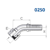 BSP 45° Elbow 60° Cone Thrust Wire Nut