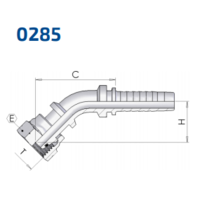 45° Metric Swept Elbow 24° Seat Light