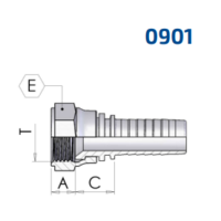 JIC Female 74° Cone - Rolled Nut