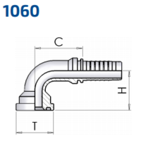 90° SAE Flange 3000 PSI