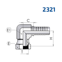 BSP 90° Compact Elbow 60° Cone